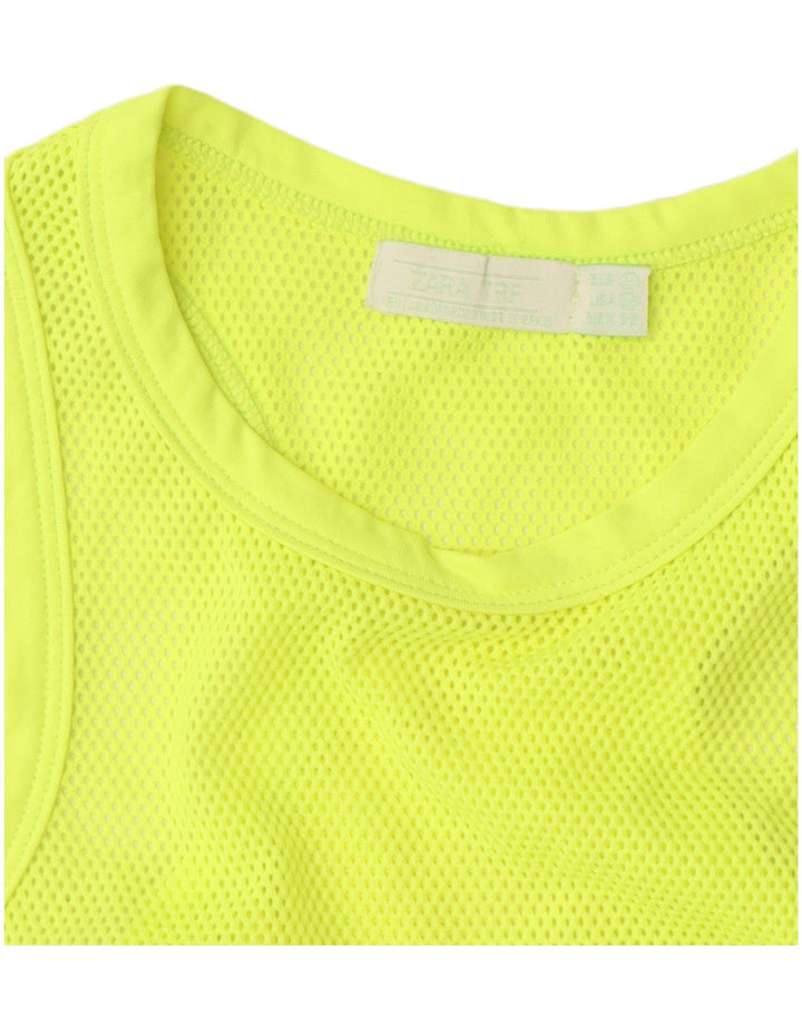 Colete feminino Zara UK 12 poliamida verde médio