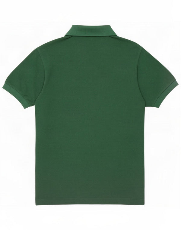 Camisa polo masculina Lacoste tamanho 4 algodão verde médio