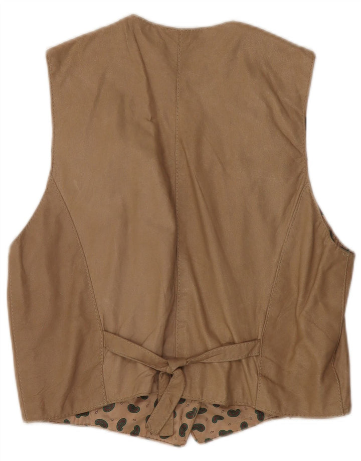 Colete feminino vintage grande bege