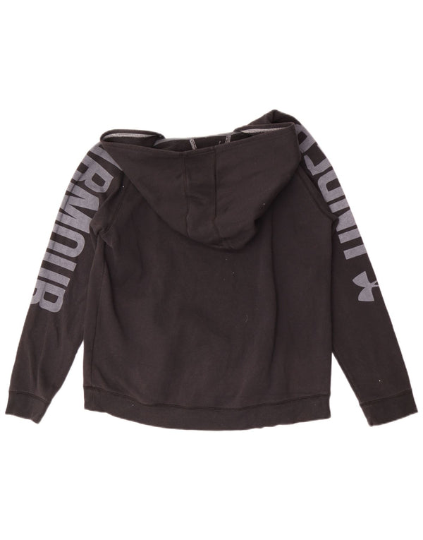 Suéter com capuz gráfico Under Armour Boys Cold Gear 13-14 anos XL preto