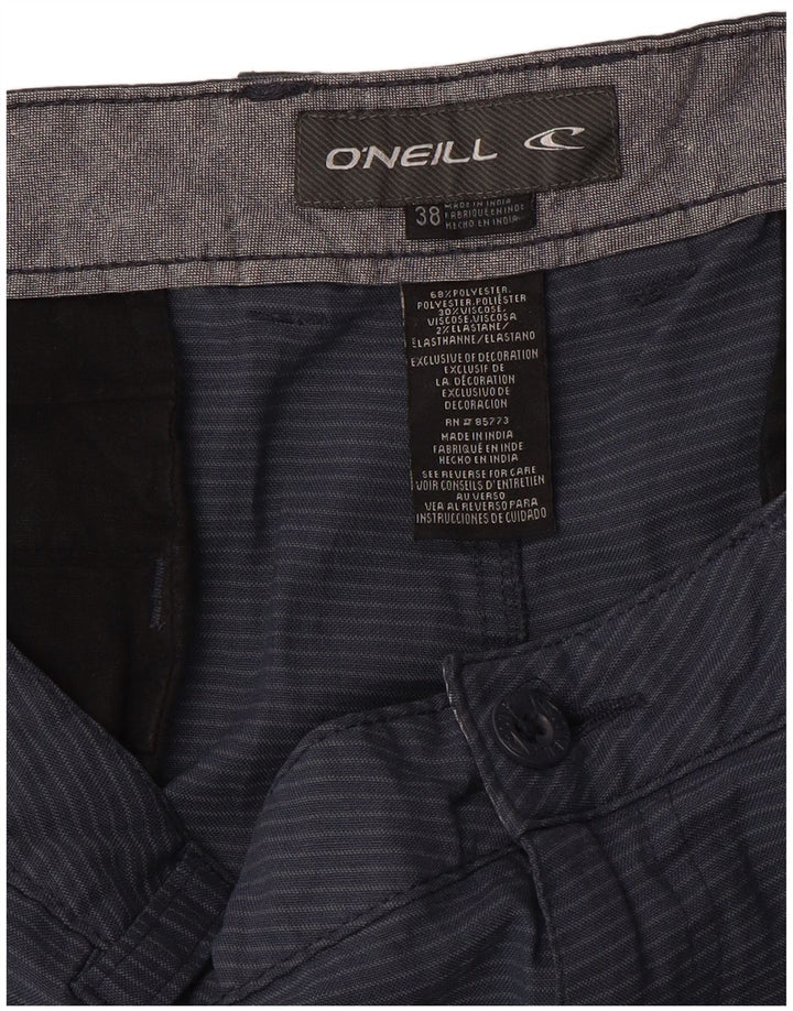 Shorts Chino masculino O'Neill W38 XL azul marinho listrado poliéster