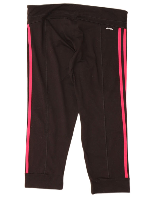 Adidas Womens Climalite Calças de treino Joggers UK 12/14 Médio Preto
