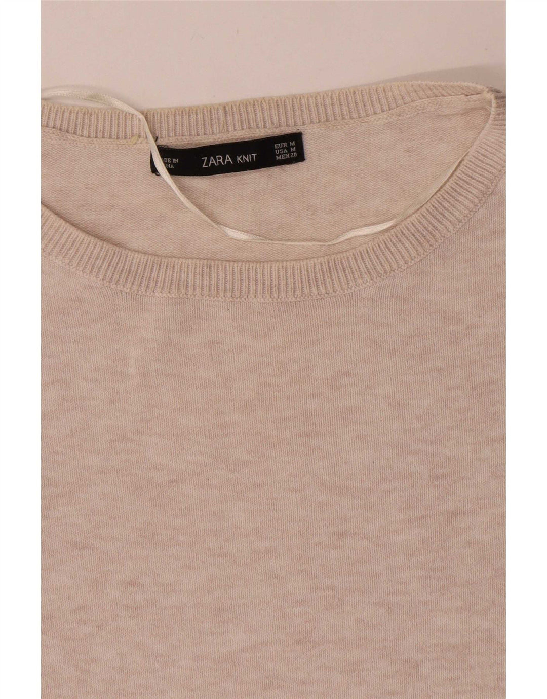 Zara Suéter feminino oversized com gola canoa Reino Unido 14 médio bege