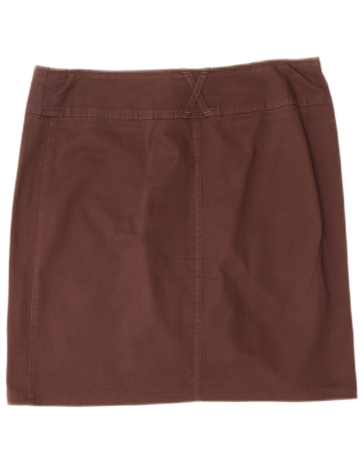 Mini saia feminina vintage IT 42 médio W32 marrom