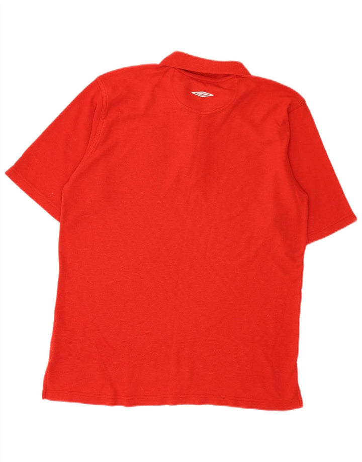 Camisa polo masculina Umbro England Graphic grande poliéster vermelho