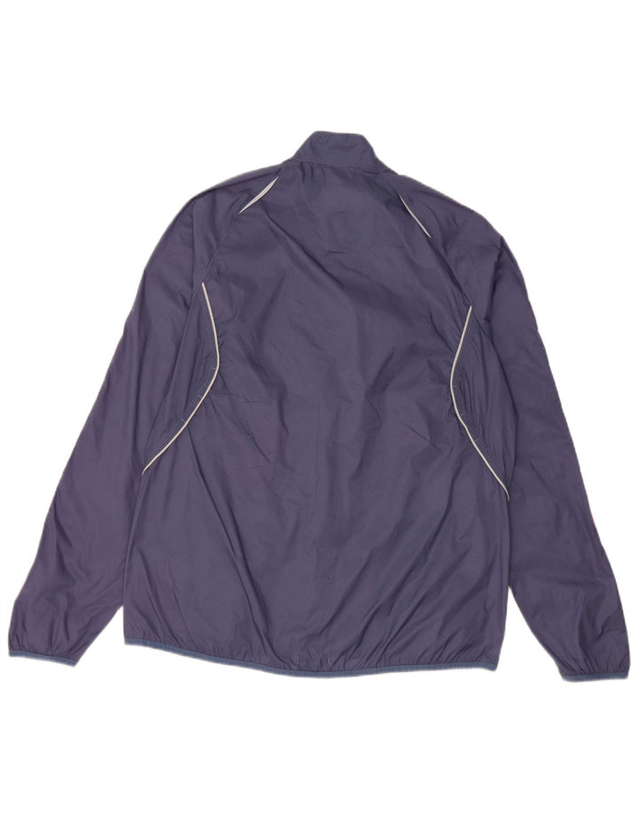 Adidas Womens Tracksuit Top Jacket UK 16 Grande Azul Marinho Nylon