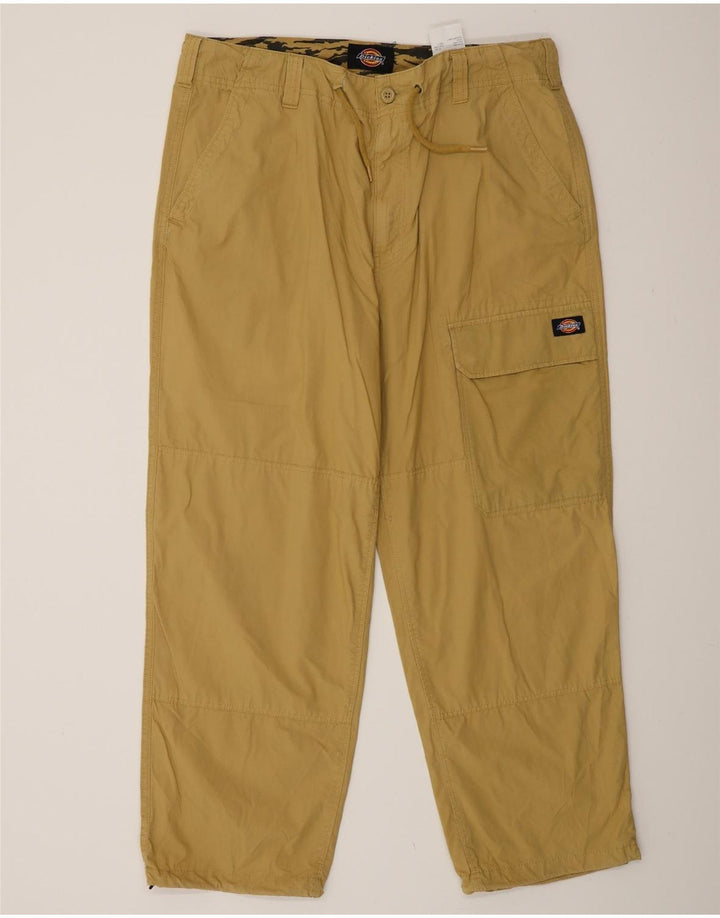 Calças cargo retas masculinas Dickies W36 L28 algodão bege