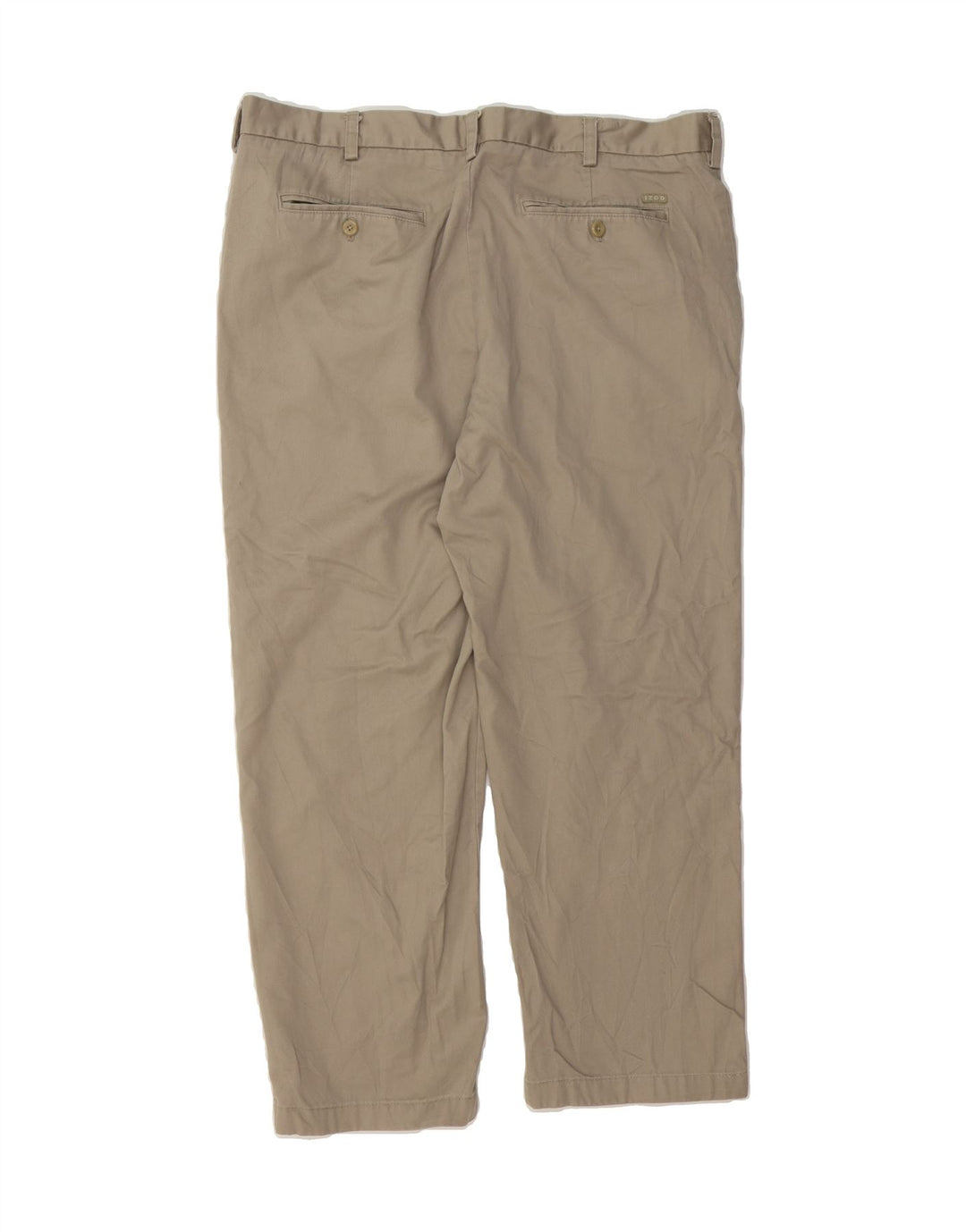 IZOD Mens Straight Casual Trousers W38 L30 Beige Cotton Vintage Izod and Second-Hand Izod from Messina Hembry 