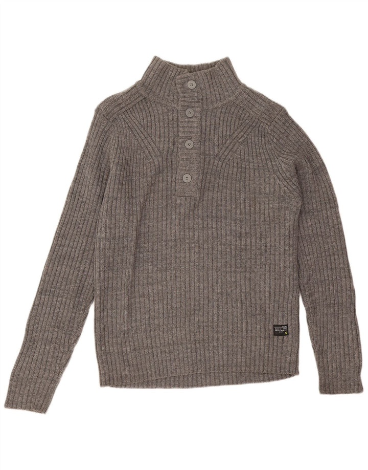 Suéter masculino Jack & Jones com gola redonda e algodão cinza grande