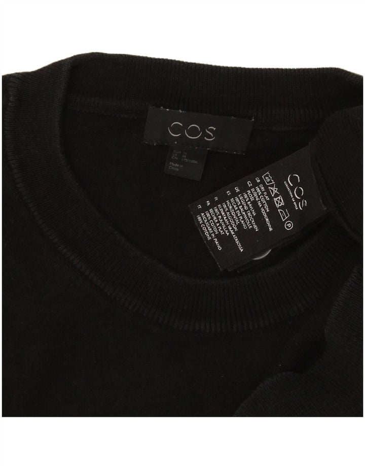 Suéter masculino Cos com gola redonda e algodão preto médio