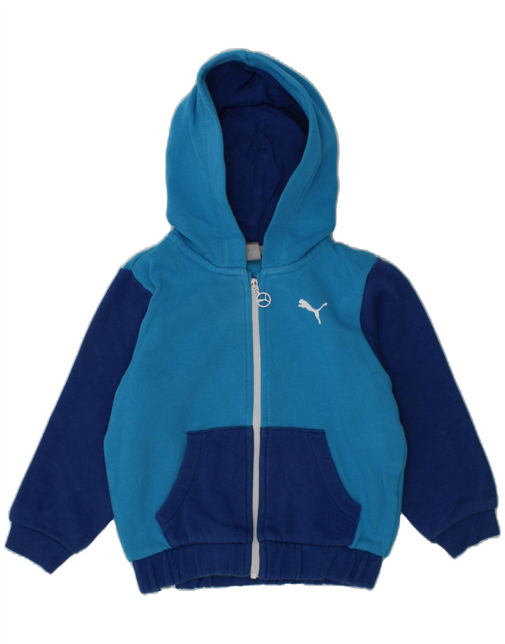 PUMA Baby Boys Zip Hoodie Sweater 12-18 Months Blue Colourblock Vintage Puma and Second-Hand Puma from Messina Hembry 