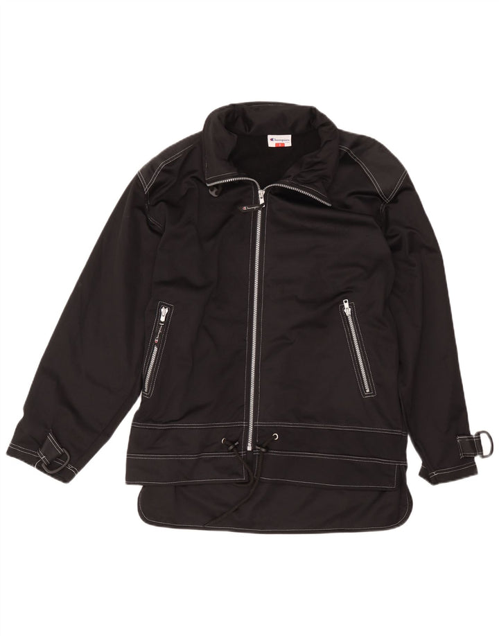 Champion Mens Graphic Tracksuit Top Jaqueta Pequena Poliéster Preto