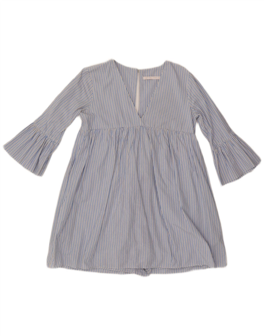 Macacão feminino ZARA manga 3/4 Reino Unido 10 listrado azul pequeno