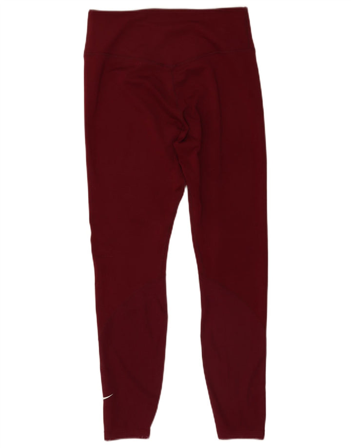 Leggings Nike Dri Fit Feminino UK 12 Médio Borgonha Poliéster