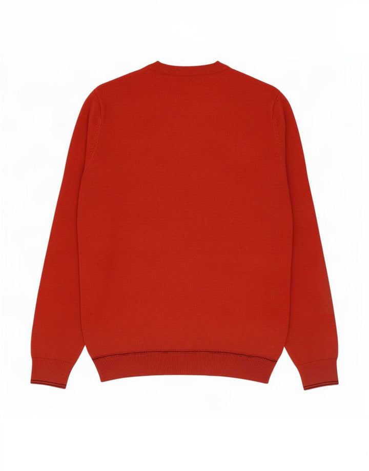 Suéter masculino Marks & Spencer com gola redonda e algodão laranja pequeno