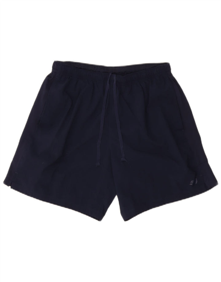 Shorts esportivos masculinos New Balance grandes poliéster azul marinho