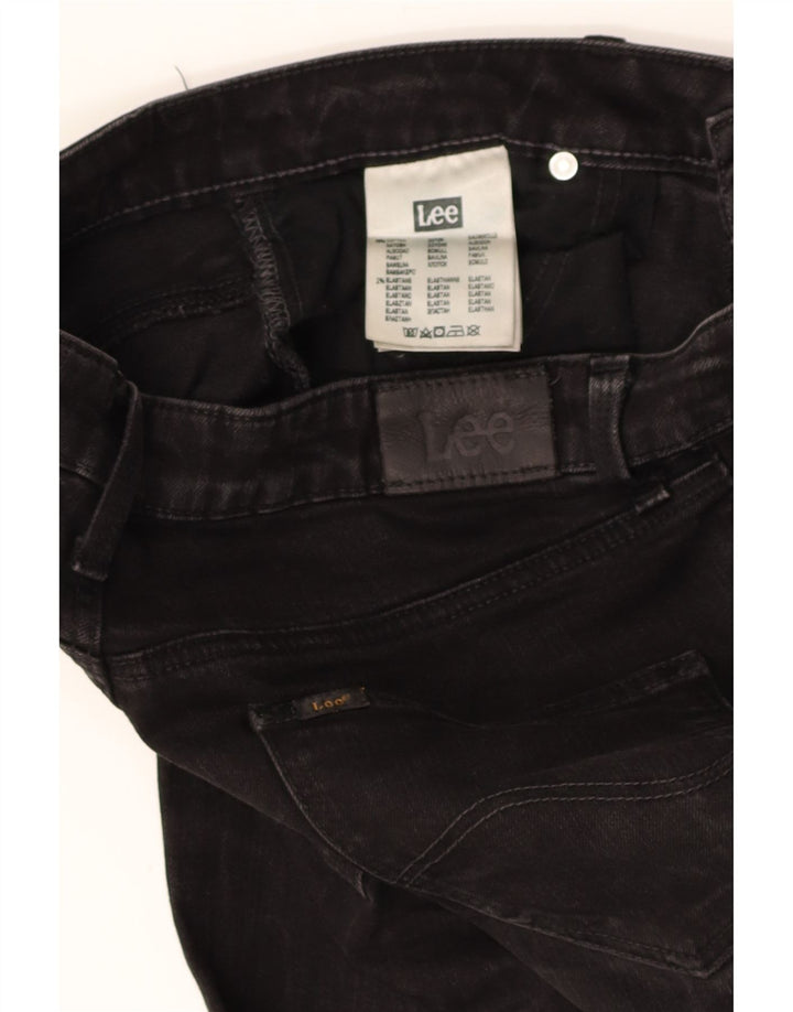Jeans retos femininos LEE W29 L28 algodão preto