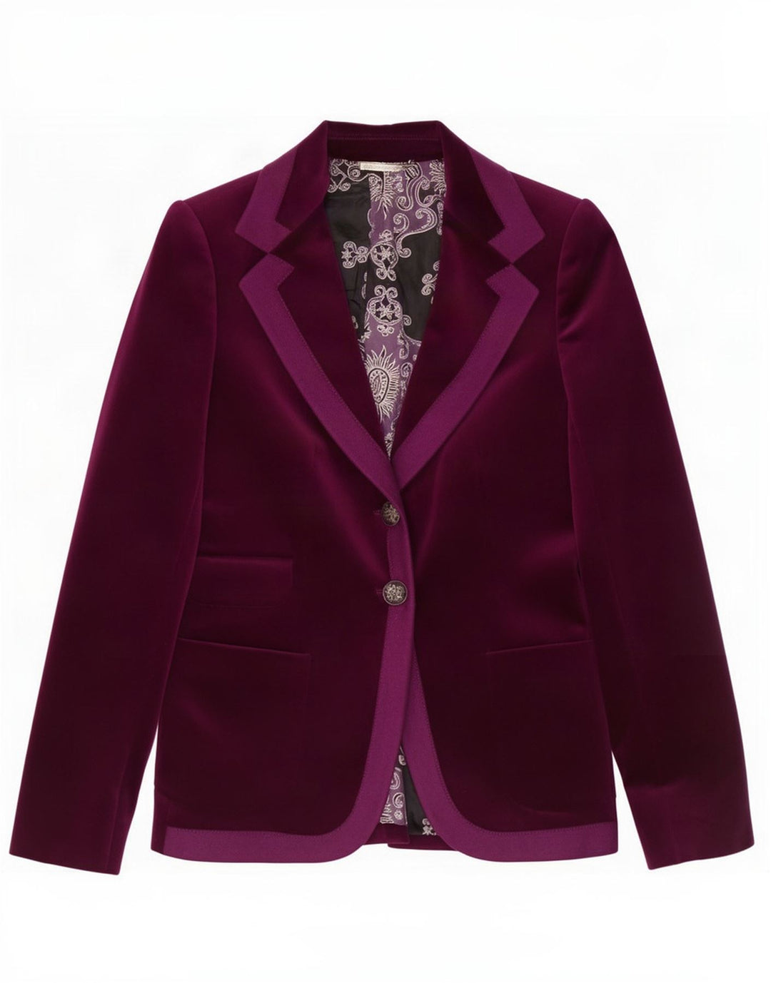 Jaqueta blazer feminina de veludo com 2 botões Massimo Dutti EU 36 XS algodão marrom