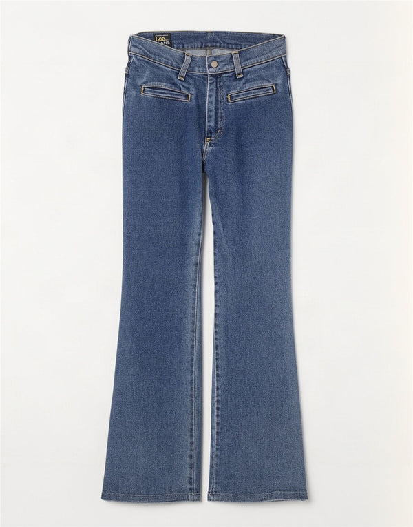 Lee Womens Bootcut Jeans W26 L31 Azul Algodão