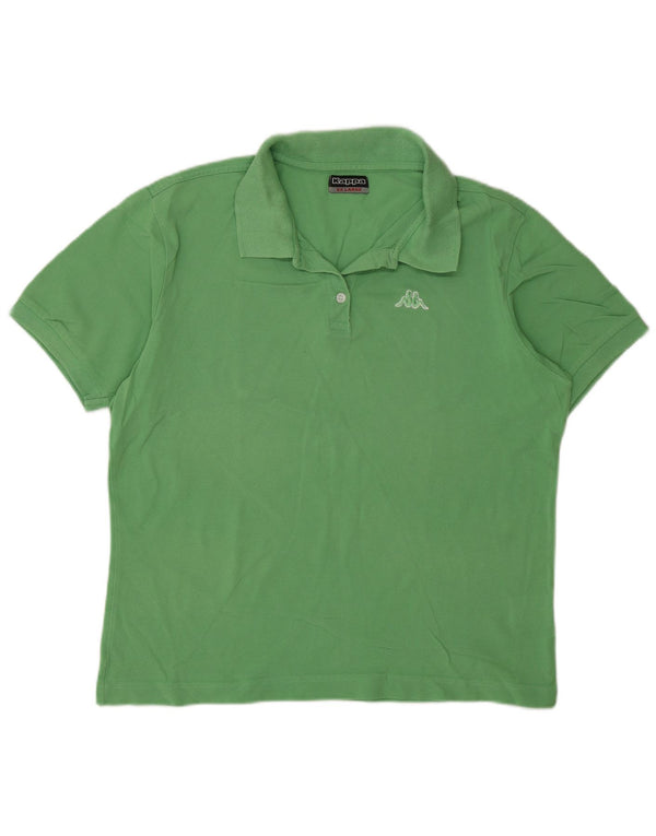 Camisa polo feminina Kappa UK 20 2XL algodão verde