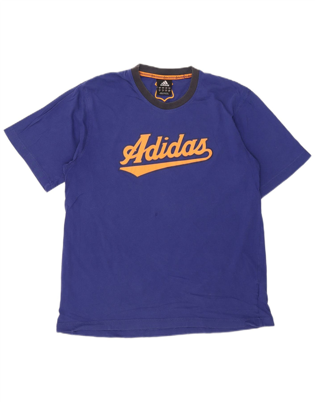 Adidas Mens Graphic T-Shirt Top Médio Algodão Azul