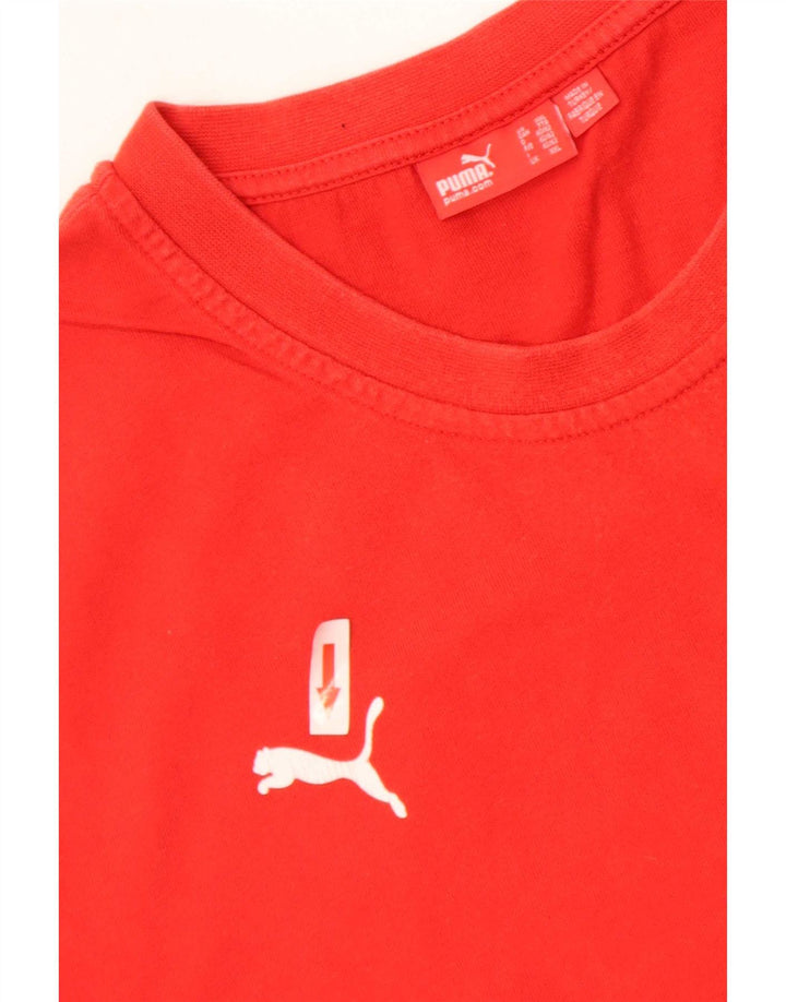 Camiseta masculina gráfica Puma Top 2XL algodão vermelho