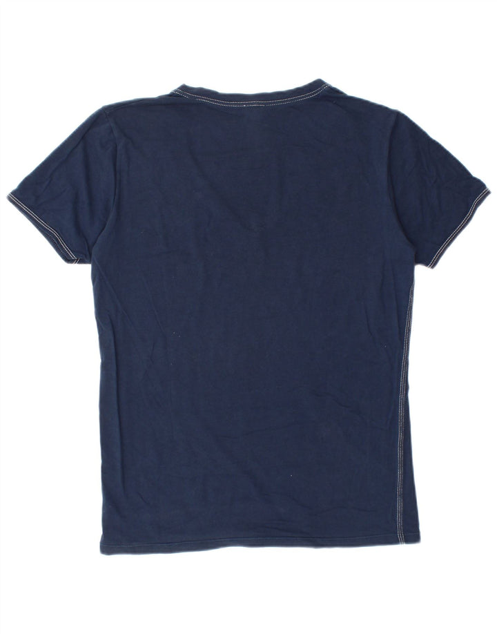 Camiseta masculina Diesel Top pequeno algodão azul marinho