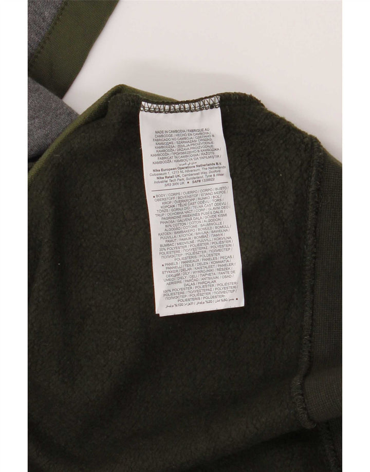 Moletom gráfico masculino Nike Jumper médio cáqui colorblock algodão