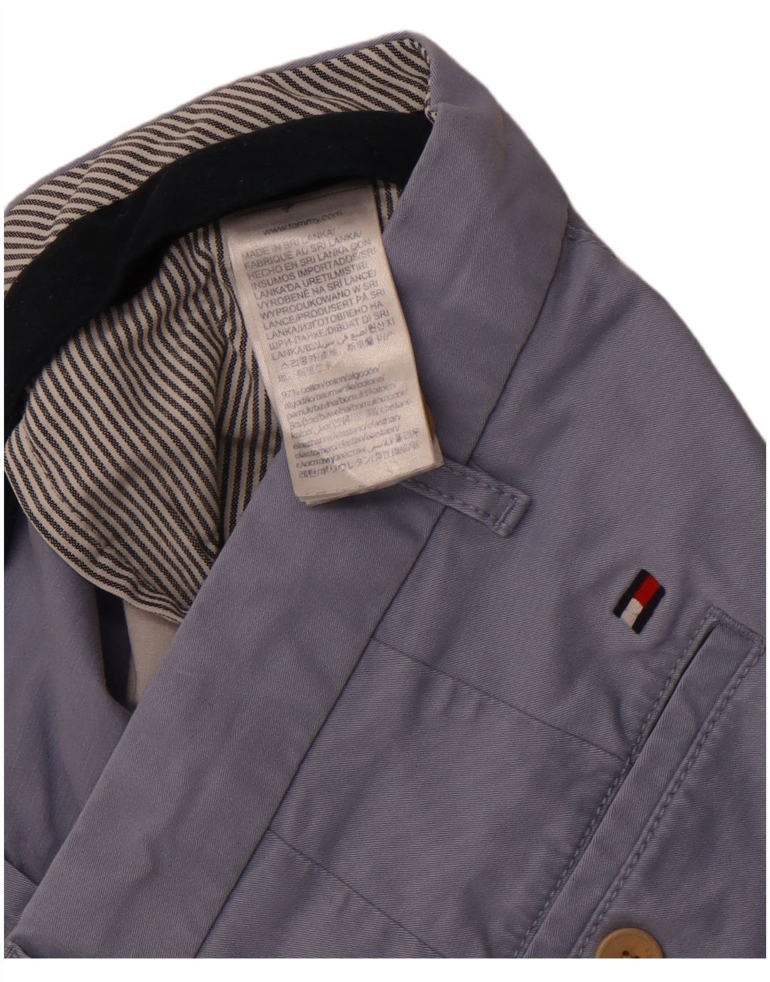 Shorts Chino Masculino Tommy Hilfiger W38 XL Azul Algodão