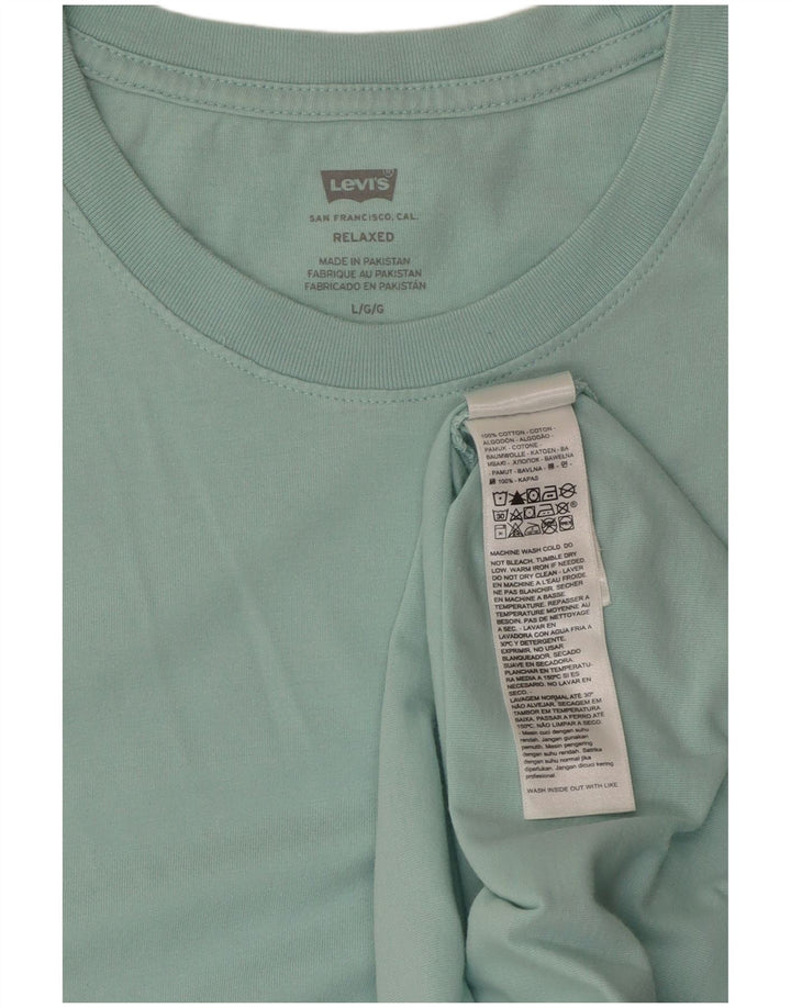Camiseta masculina relaxada LEVI'S grande algodão turquesa