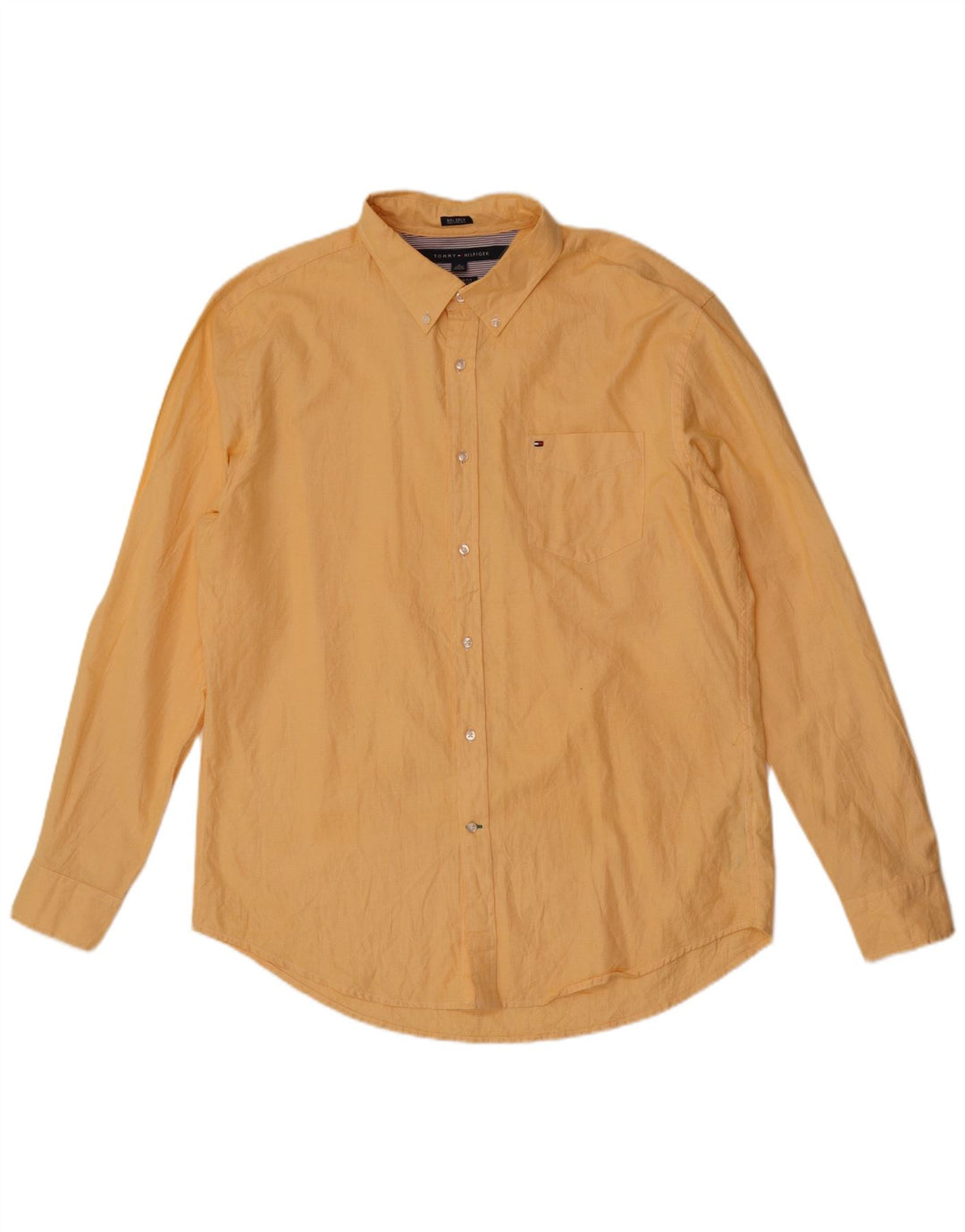 Camisa masculina Tommy Hilfiger Custom Fit XL amarela