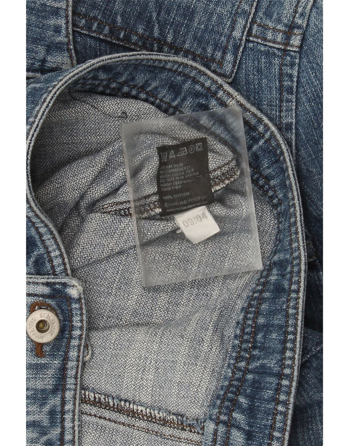 Jaqueta jeans feminina Marks & Spencer Reino Unido 12 algodão azul médio