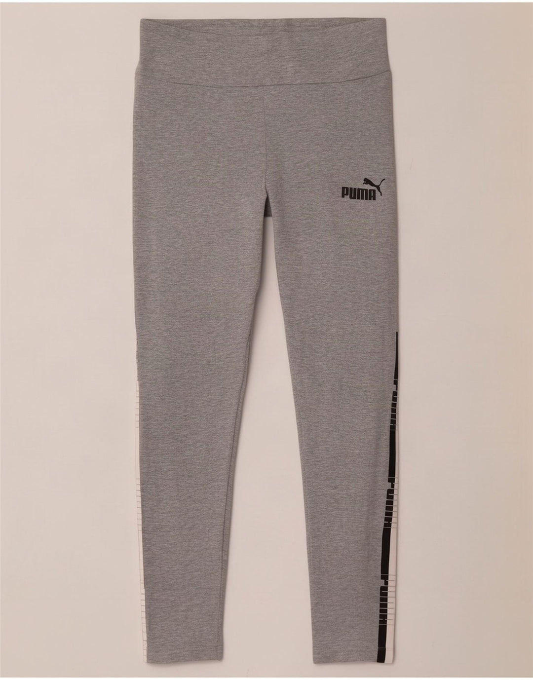 Puma Womens Graphic Leggings UK 10 Pequeno Cinza Colorblock Algodão
