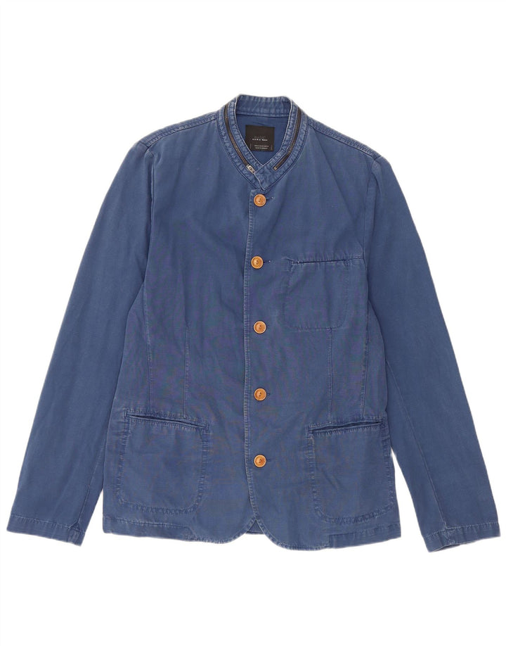 Jaqueta blazer masculina Zara com 5 botões Reino Unido 38 azul médio
