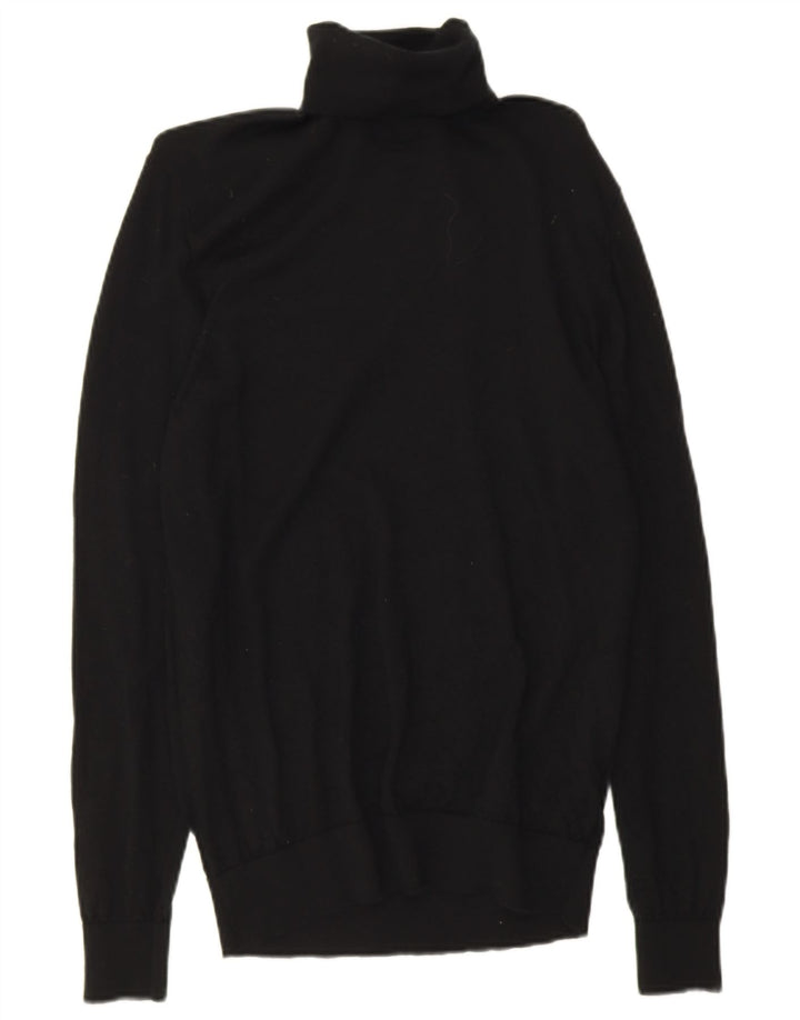 Suéter masculino Marks & Spencer Autograph com gola redonda, preto médio