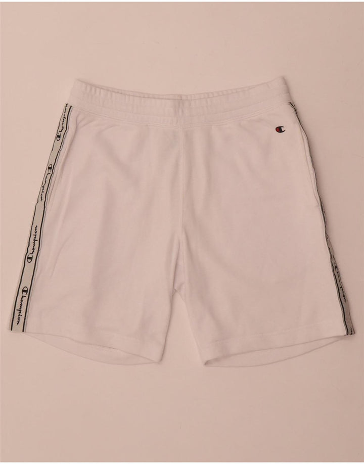 Shorts esportivos gráficos masculinos Champion médio algodão branco