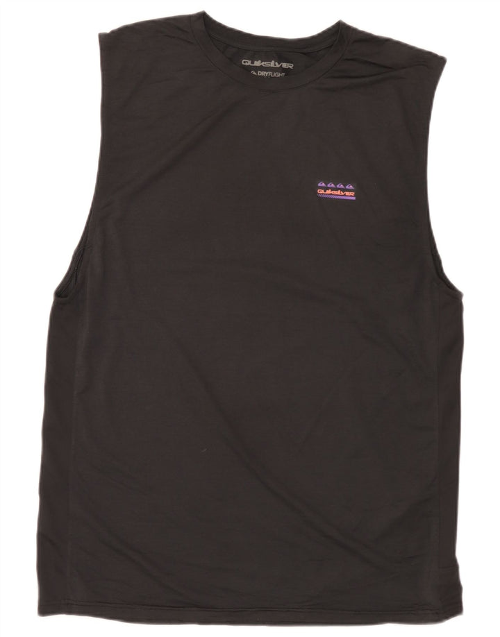 Colete masculino Quiksilver regular fit gráfico top médio preto poliéster