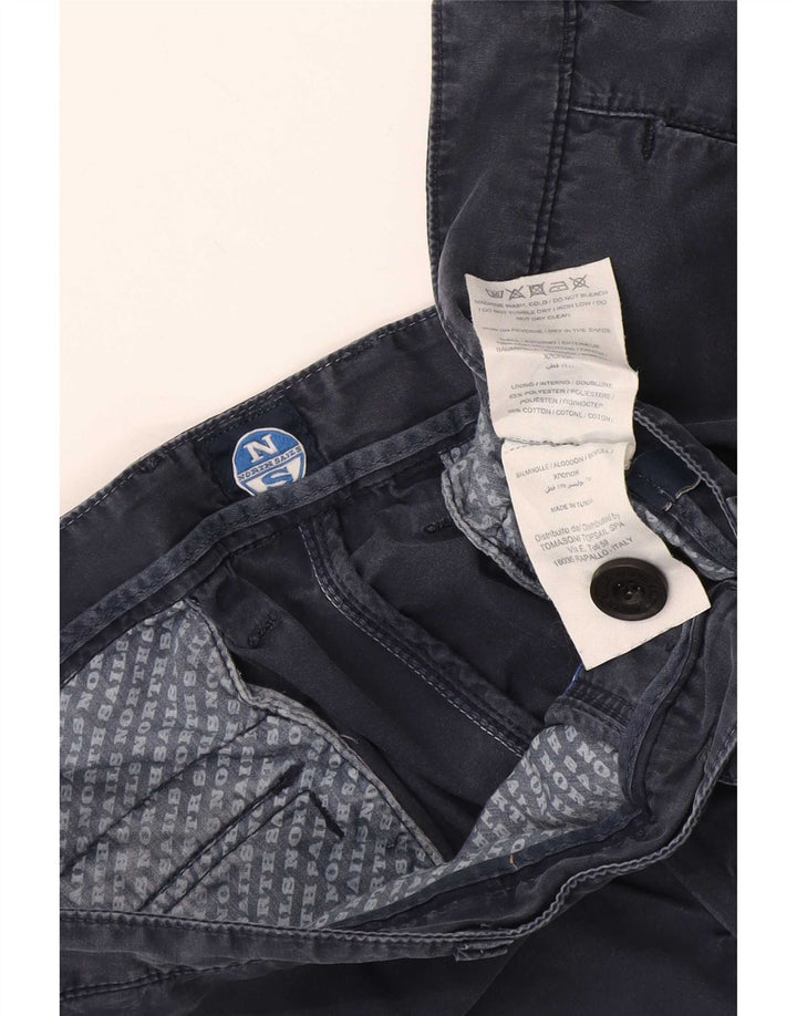Calça cargo masculina North Sails W36 grande algodão azul marinho