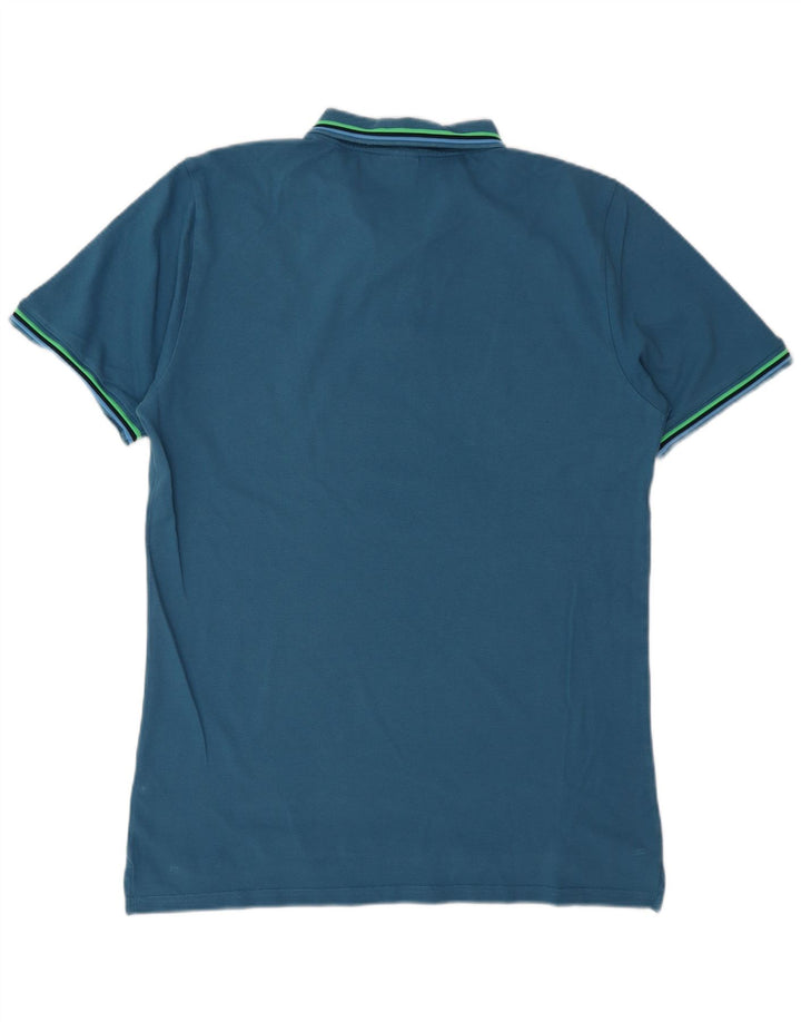 SUNDEK Mens Polo Shirt XL Blue Cotton