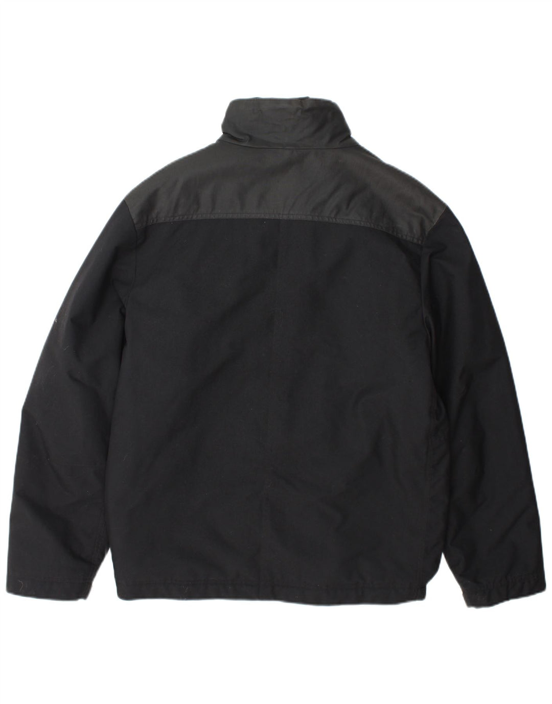 Jaqueta corta-vento masculina Adidas UK 36 pequena preta colorblock nylon