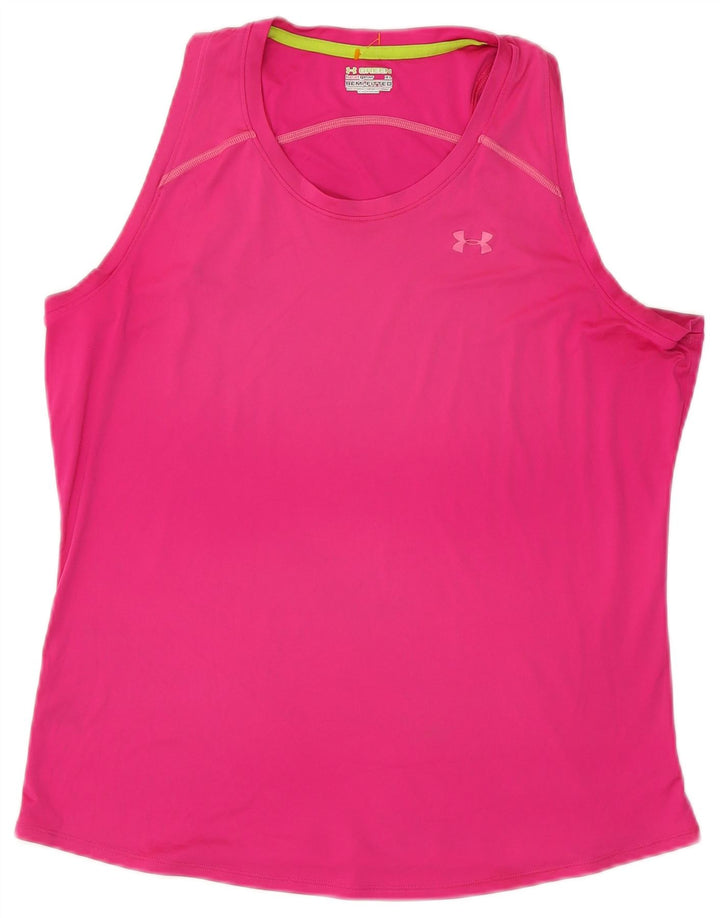 Colete feminino Under Armour Heat Gear Top UK 18 XL rosa poliéster