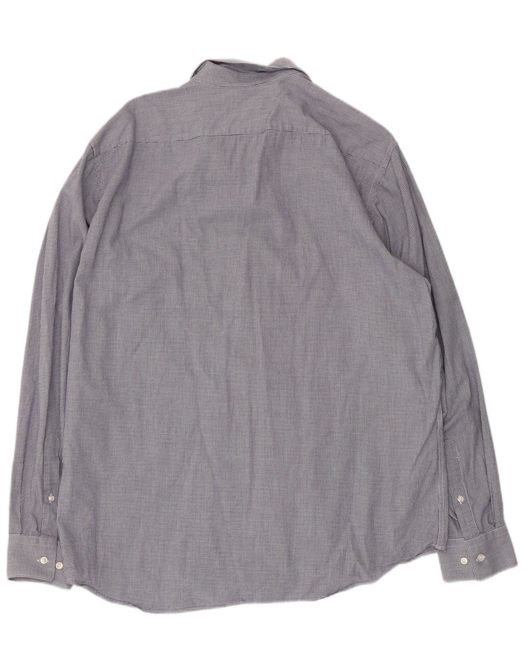 Camisa masculina de ajuste regular Hugo Boss tamanho 44 17 1/2 XL azul houndstooth