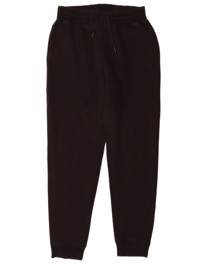 Calça de treino masculina Fila joggers pequeno algodão preto