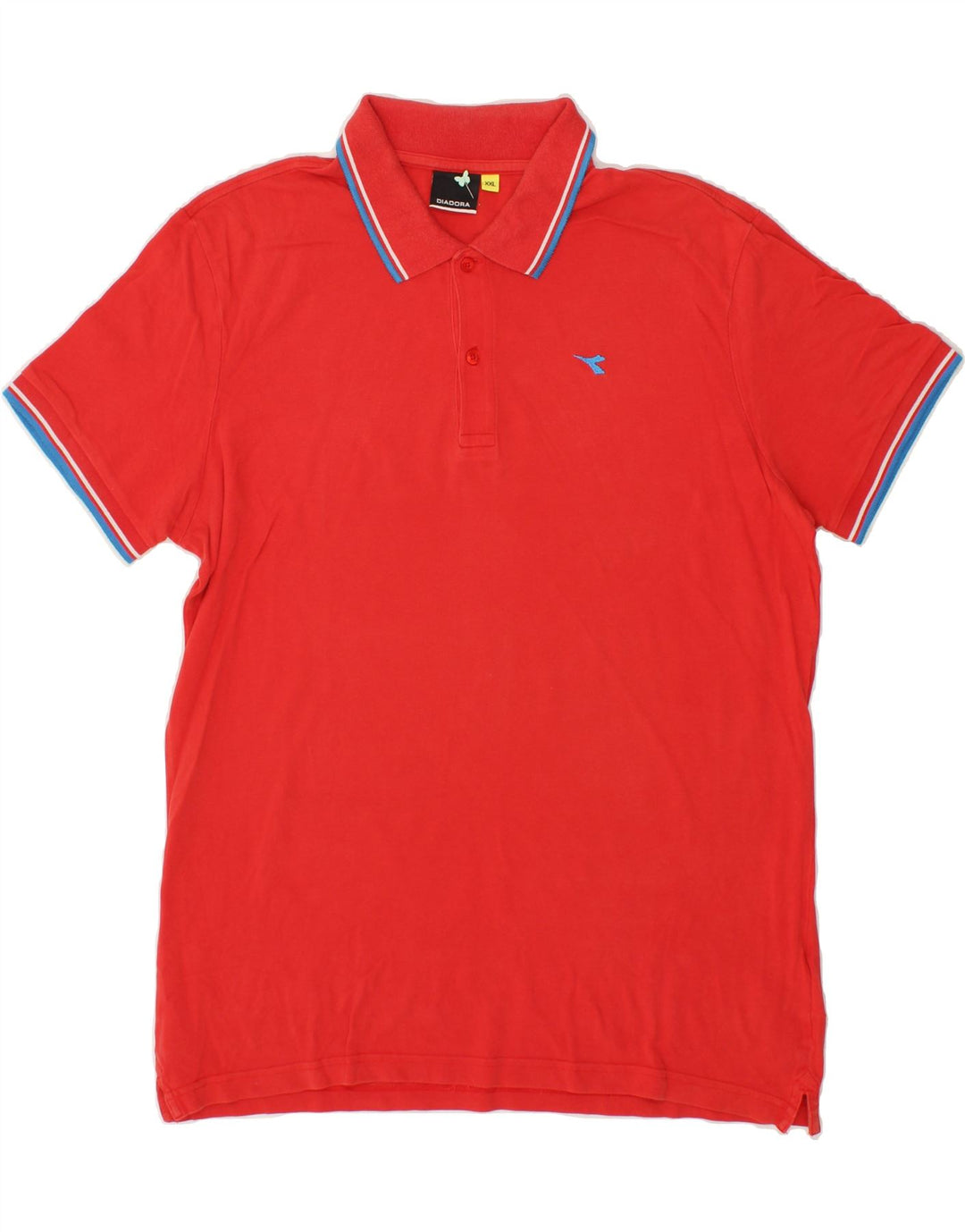 DIADORA Mens Polo Shirt 2XL Red Cotton Vintage Diadora and Second-Hand Diadora from Messina Hembry 