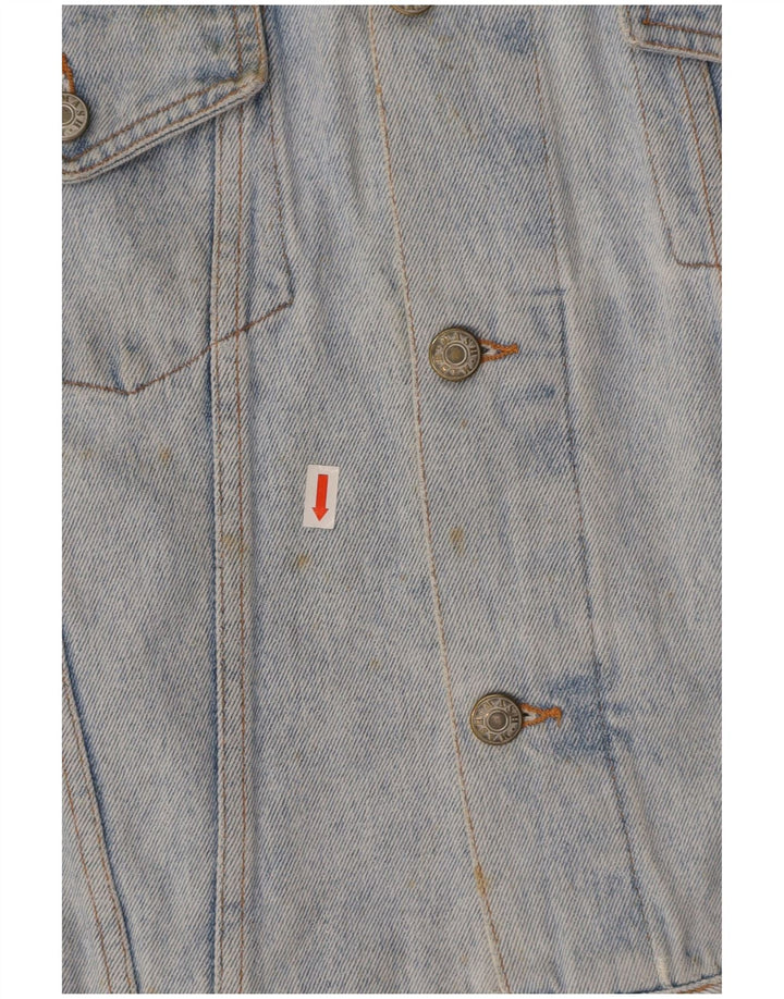 Colete jeans masculino MASH UK 36 algodão azul pequeno