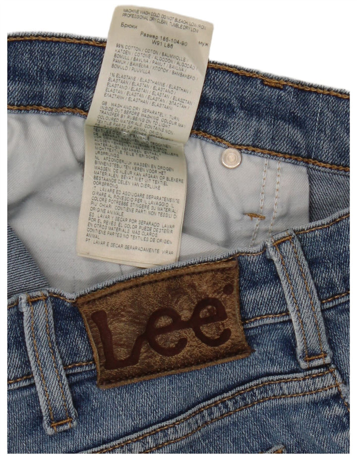Lee Mens Rider Slim Jeans W36 L27 Azul Algodão