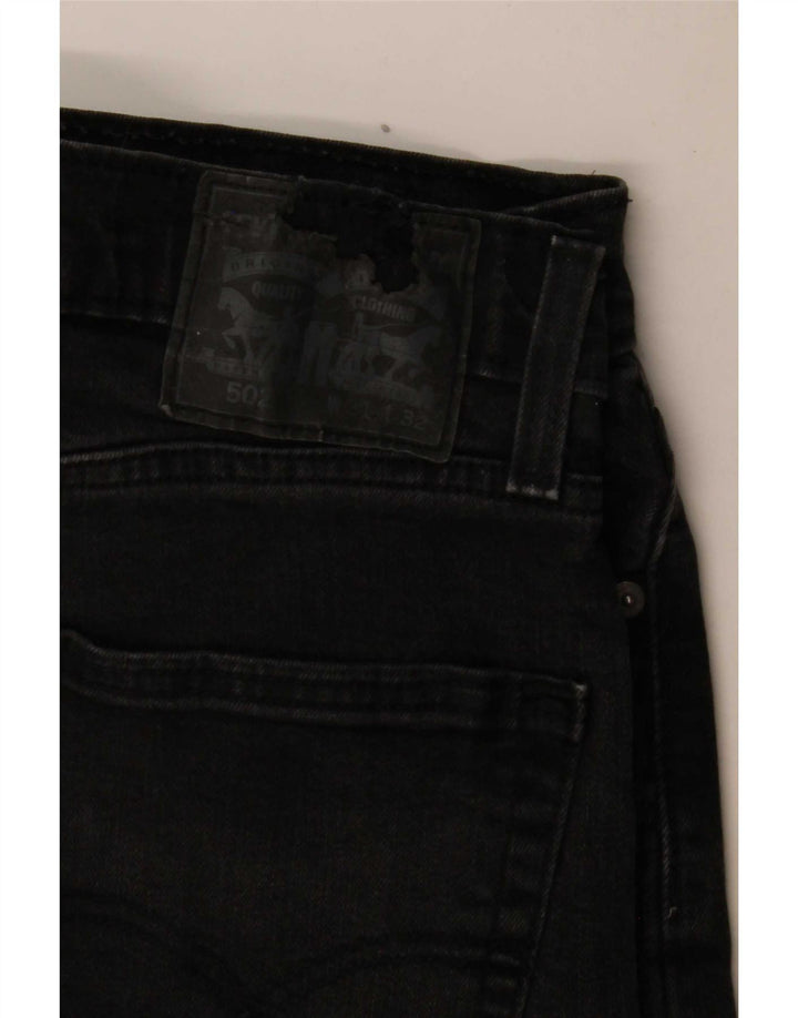 Levi's Masculino 502 Straight Jeans W31 L29 Cinza Algodão