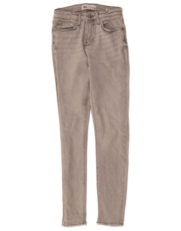 Calça jeans skinny feminina Zara EU 36 XS W26 L27 cinza anos 80