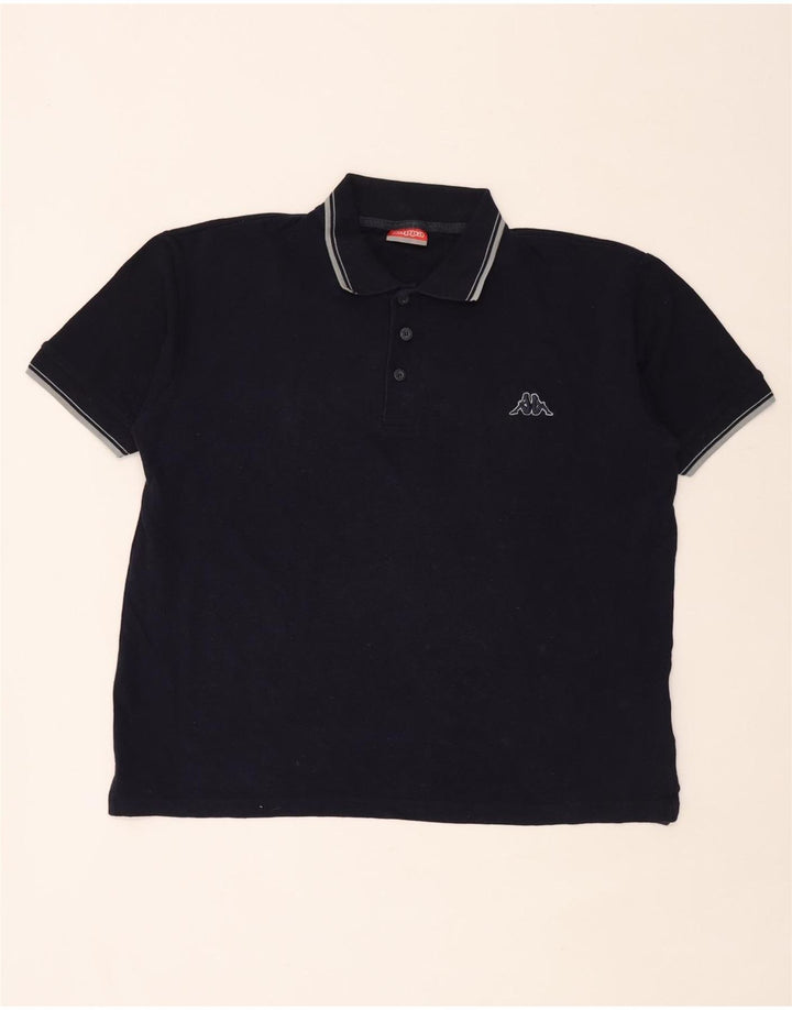 Camisa polo masculina Kappa de algodão azul marinho médio