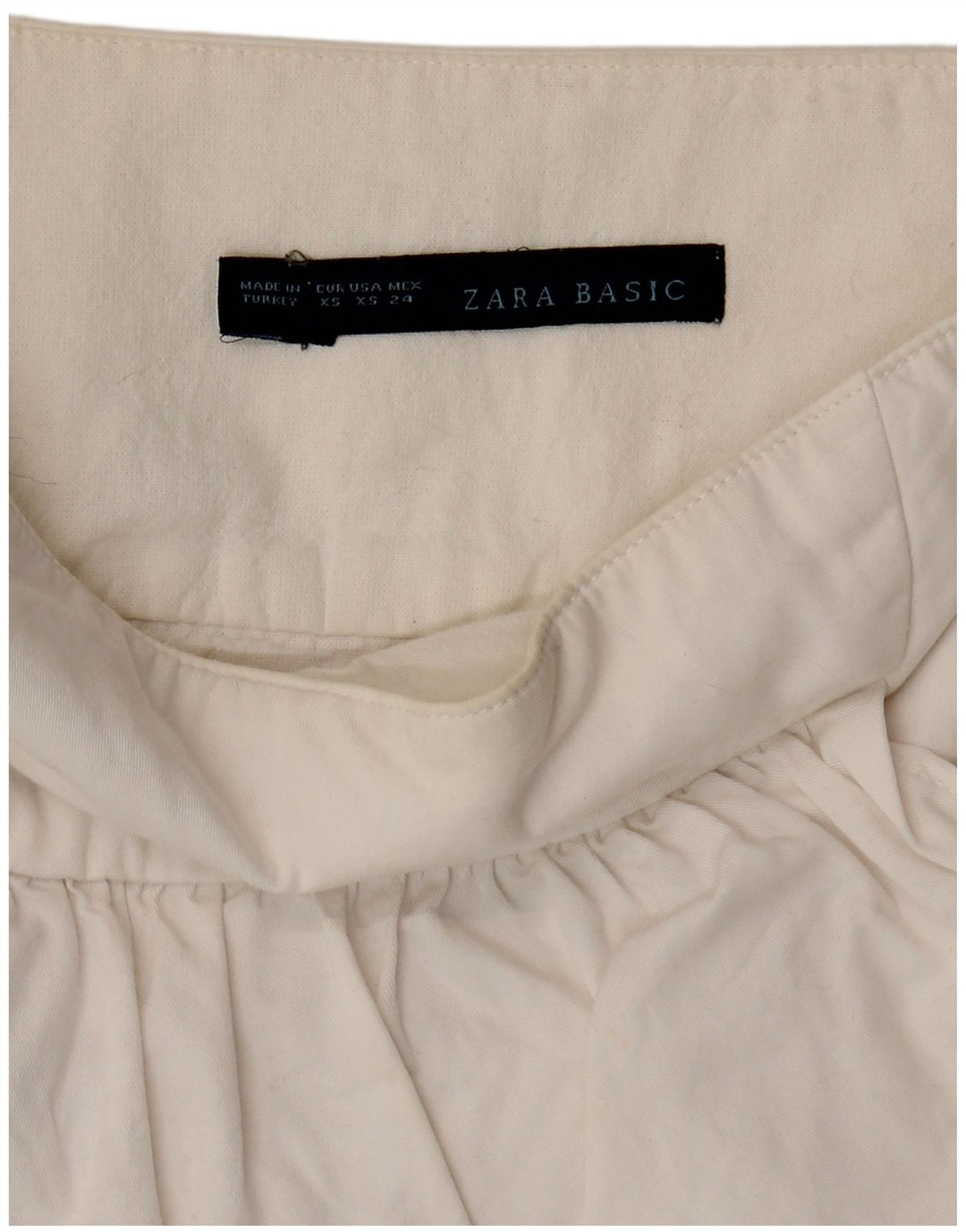 Saia feminina em camadas Zara XS W24 branca